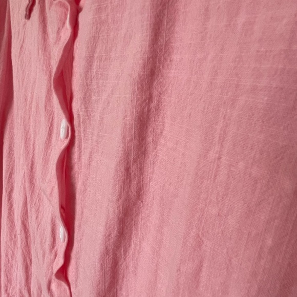 Pink Linen Button Down - Picture 3 of 3
